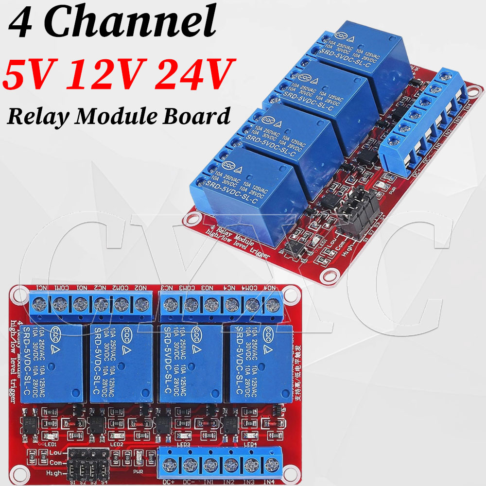 Relay Module 4 Channel - 4 Channel 5V 12V 24V Relay