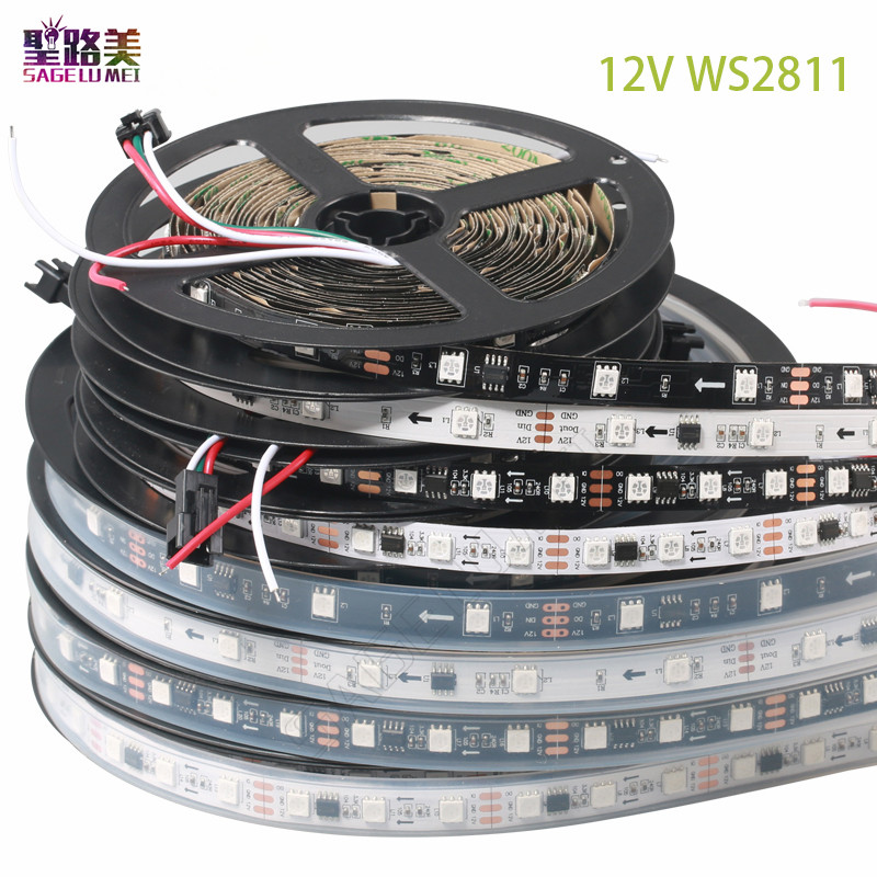 Ws2812B Strip 5V - 5m/rolls DC12V WS2811 led Pixels Programmable