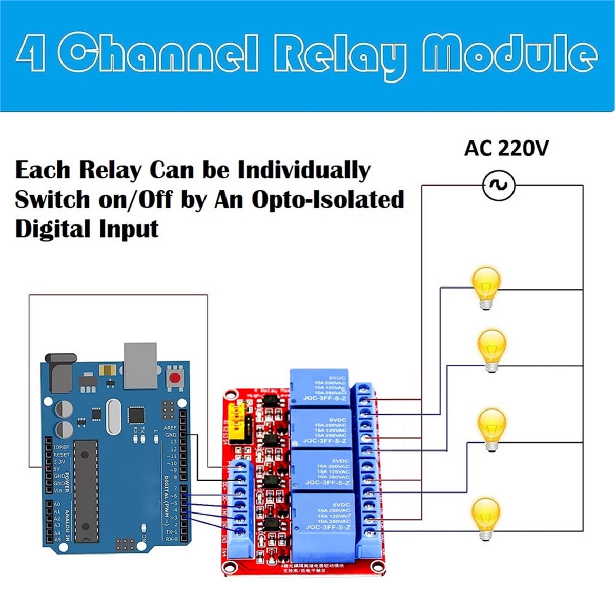 A49T 4 Channel Relay Module 5V - Relay Module 4 Channel review and price