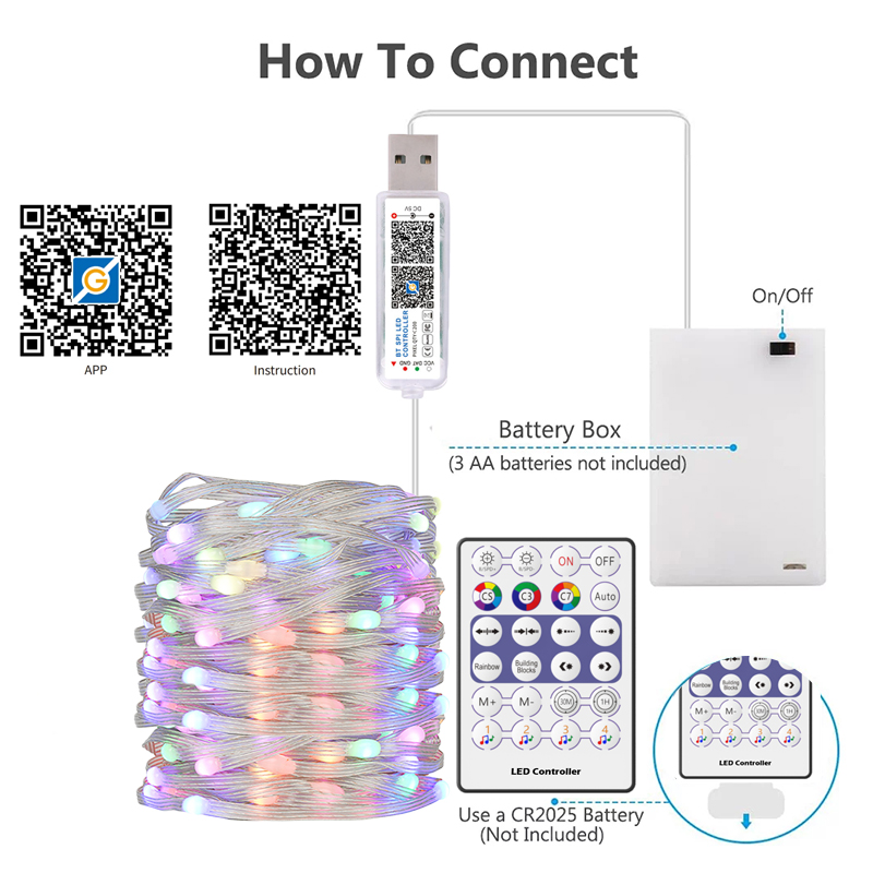 WS2812B Fairy Light String 3AA - Ws2812B Strip 5V review and price