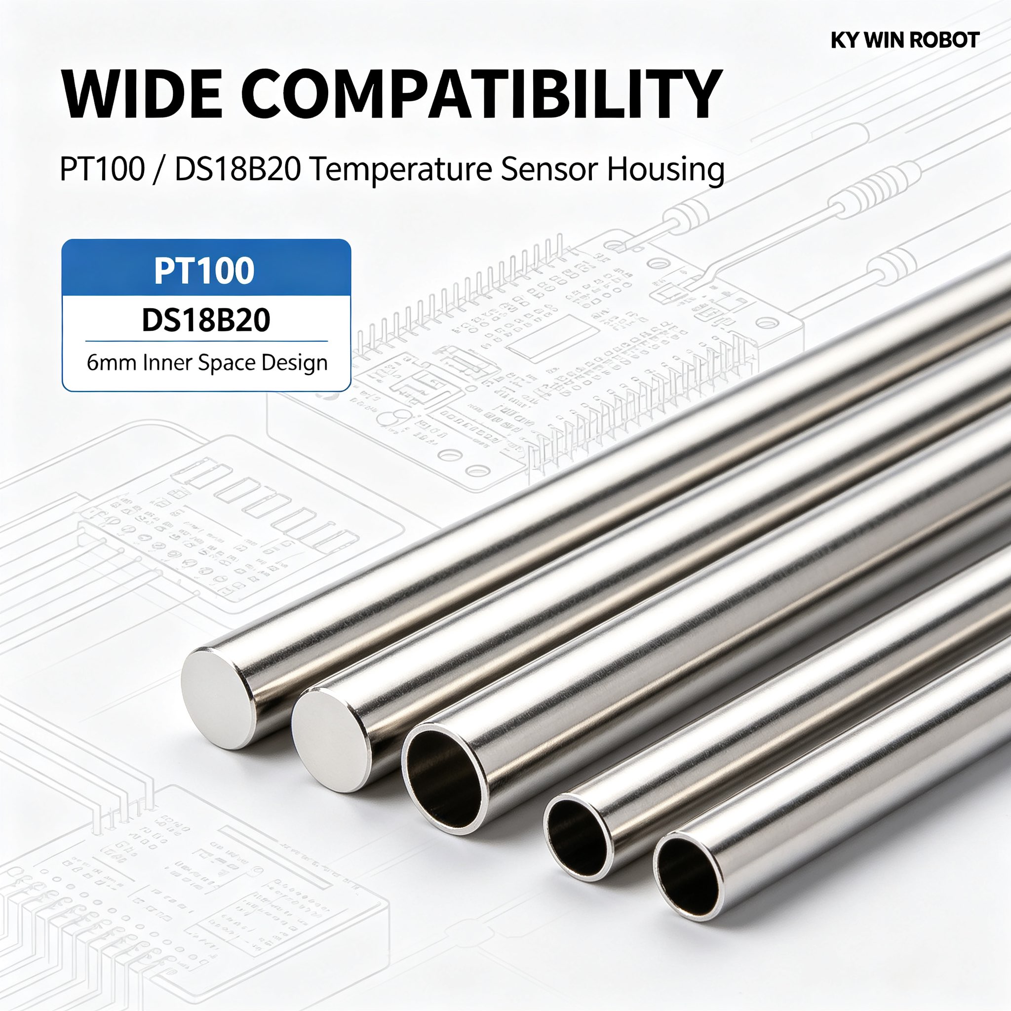 10Pcs 6*50mm Stainless Steel B - Ds18B20 review and price