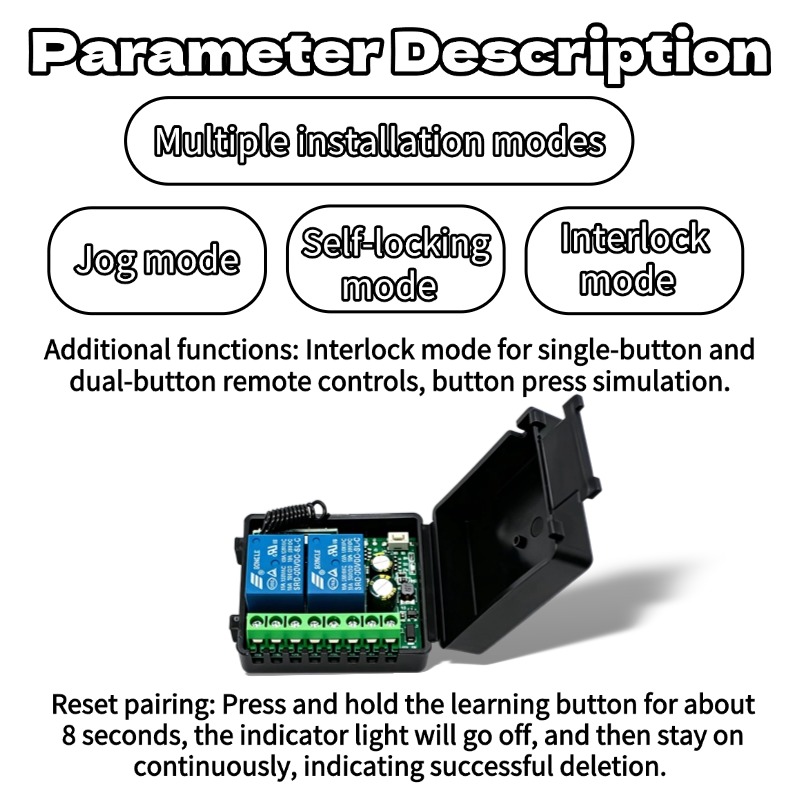 433.92Mhz DC 9-30V 12V 24V10A  - Ir Remote Module review and price