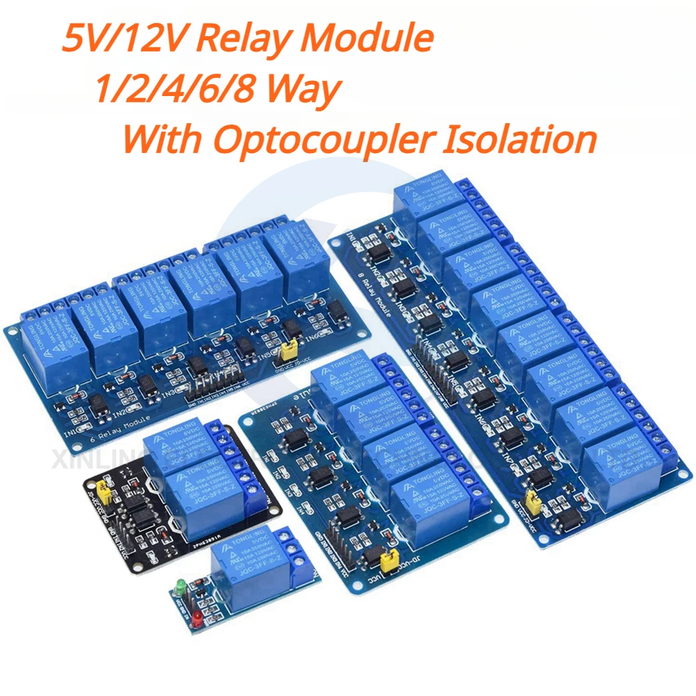 5/12V 1/2/4/6/8 Channel Relay  - Relay Module 4 Channel review and price