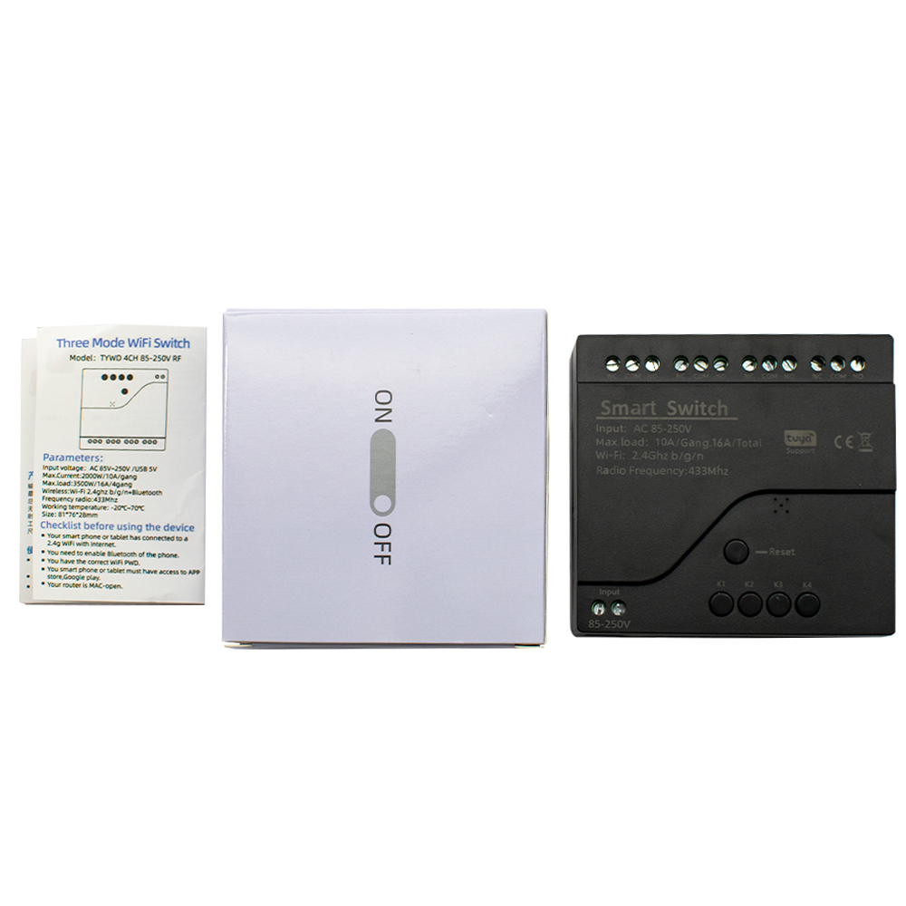 Black Style Tuya 4CH Wifi Smar - Relay Module 4 Channel review and price