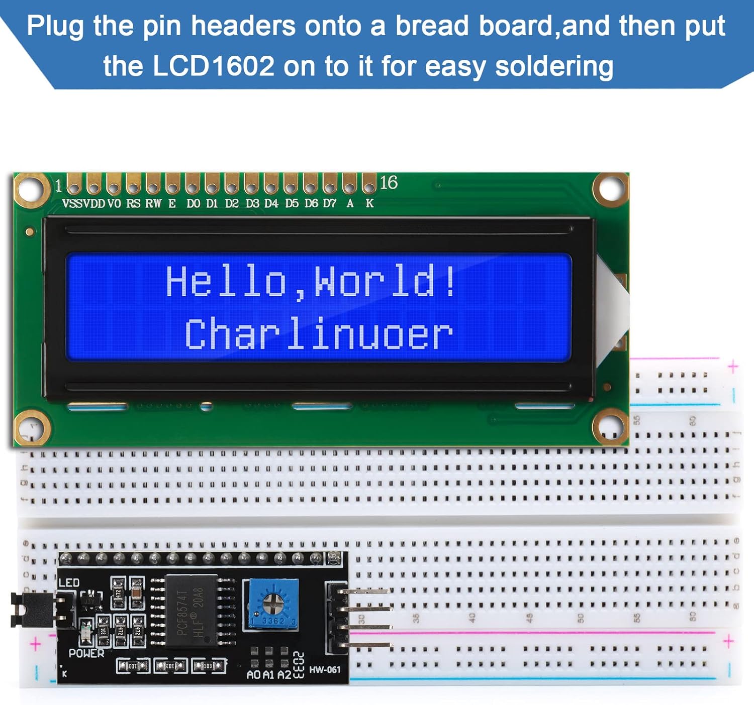 1Set 1602 LCD 20*4 Blue Screen - Lcd 1602 review and price
