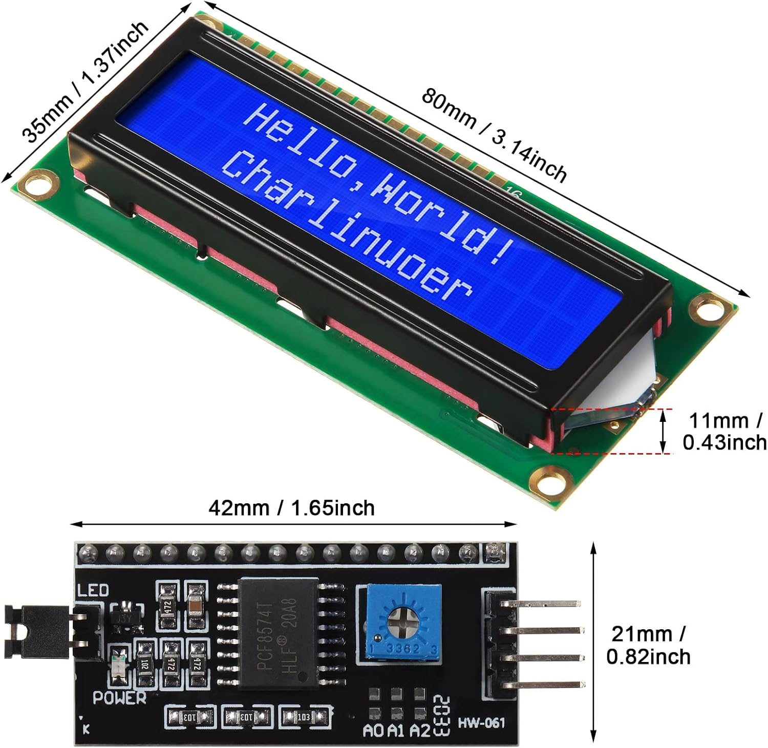1Set 1602 LCD 20*4 Blue Screen - Lcd 1602 review and price