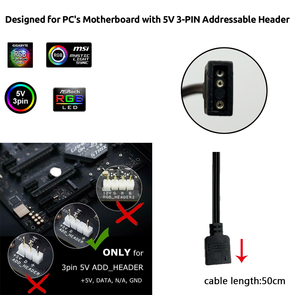 5V ARGB 3Pin Header for Asus A - Ws2812B review and price