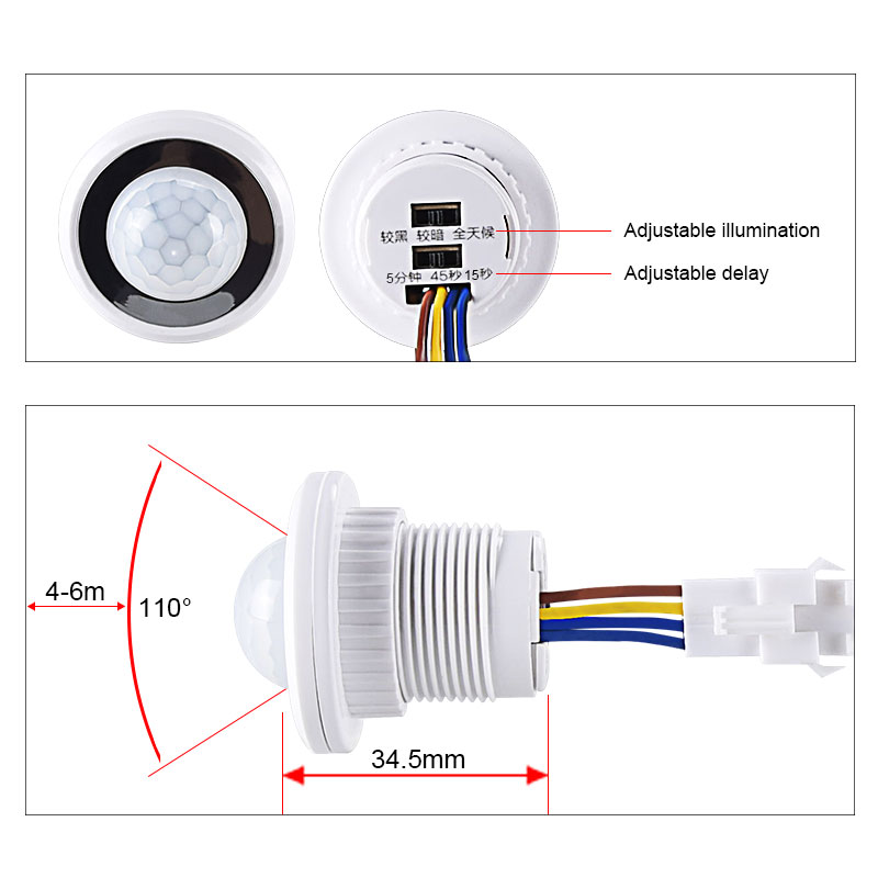 Human Body Sensor Detector LED - Pir Motion Sensor review and price