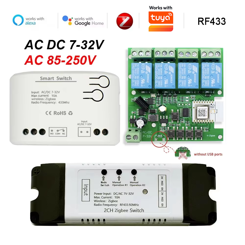 Dry Contact Smart Zigbee Switc - Relay Module 4 Channel review and price