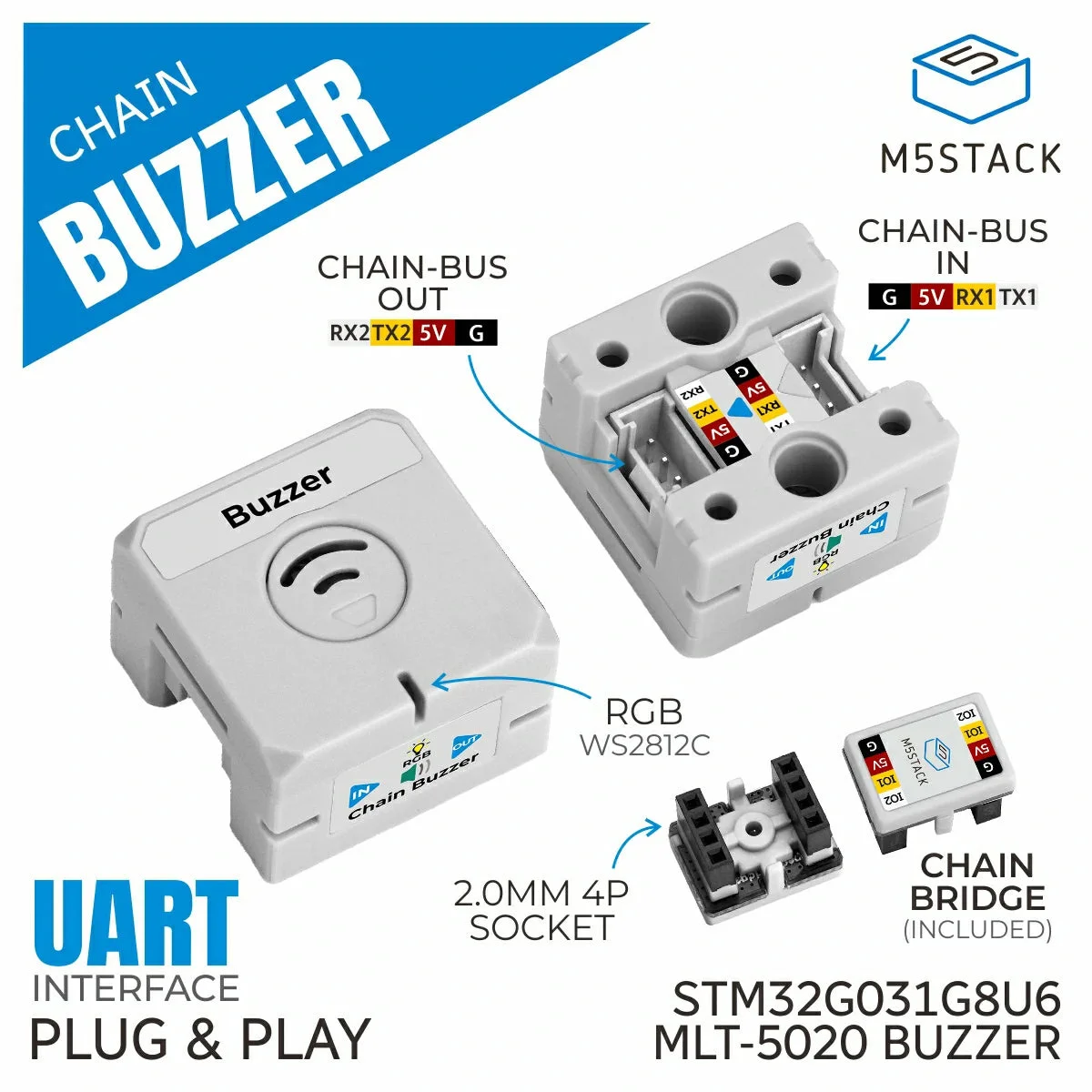 M5Stack Chain Buzzer STM32G031 - Buzzer Module review and price